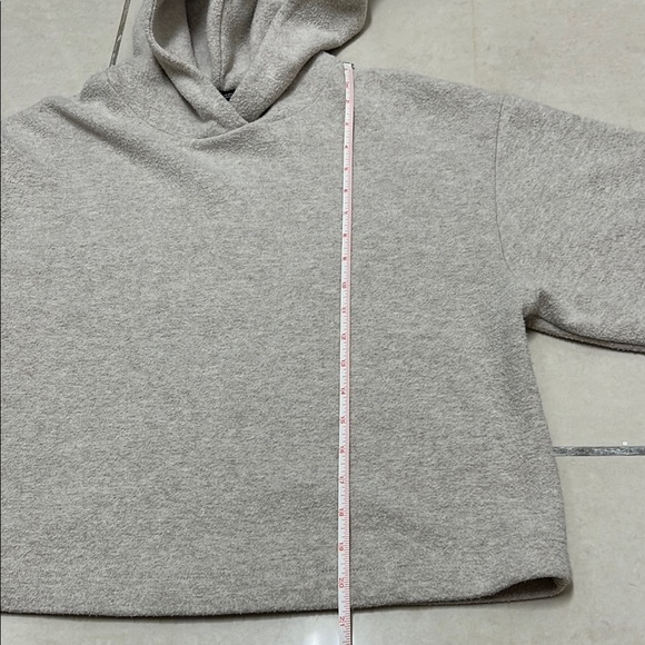 Zara Beige Wool Blend Hooded Sweatshirt | Size S - Picture 7 of 8